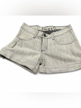 Chip and pepper denim shorts